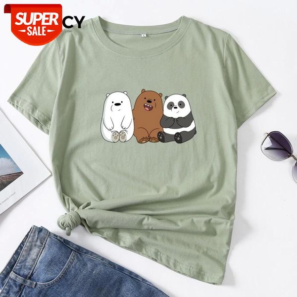 

jfuncy plus size s-5xl summer women cotton t-shirt cute bear print graphic tee shirts short sleeve female lady pink tshirt #gu19, White