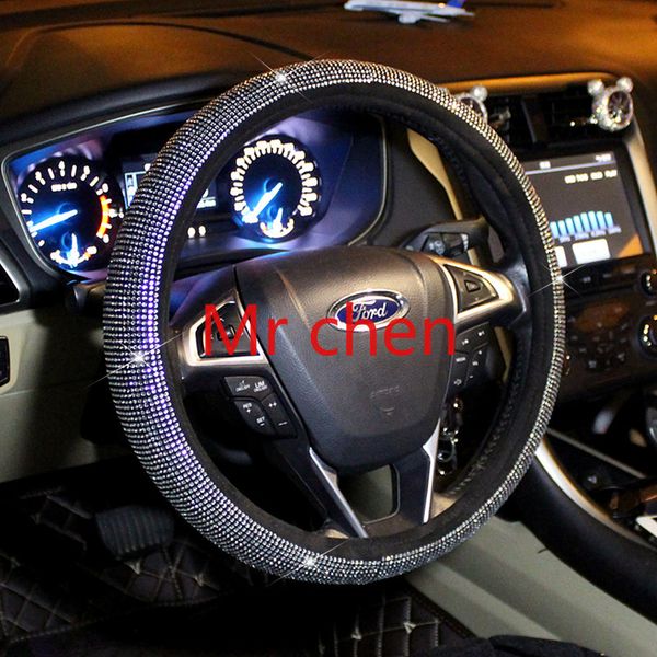 

универсальный алмазный инкрустированный automobile15 дюймовый руль чехол для серии nissan livina март tiida teana qashqai bluebird