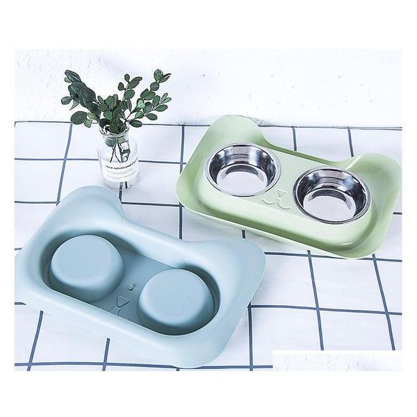 

double dog cat bowls stainless steel pet bowls food water feeder no spi qylykb packing2010