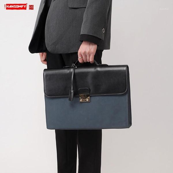 

briefcases cross-section business men's handbags male lock briefcase 14 inch lapbag men shoulder travel portable messenger bags1