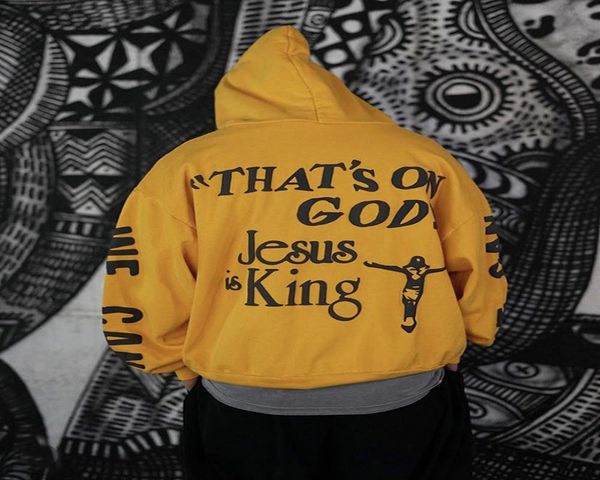 

kanye west иисус - толстовка с капюшоном кенделл флисовая пенопластовое письмо негабаритных толстовок мужчины и женщины незнакомец вещей сво, Black