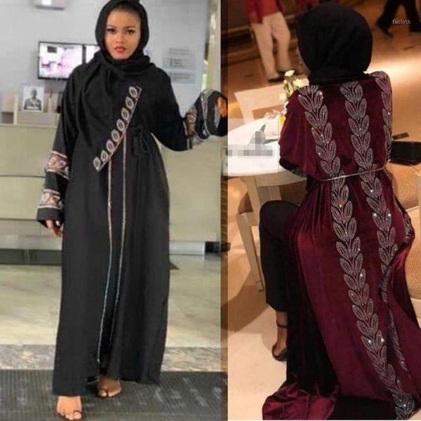 

2020 abaya muslim african dresses for women kaftan nigerian clothes maxi dress kenya robe africaine mujer djellaba femme1, Red