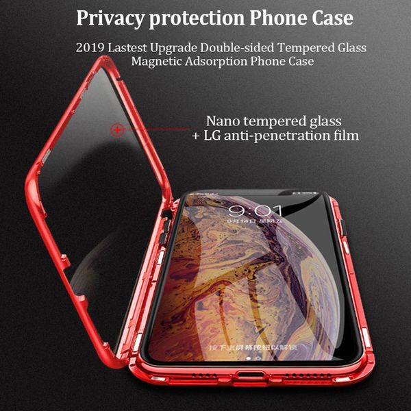 

360 full cover double side privacy magnetic case for iphone 11 pro xs max xr x 8 7 plus tempered h sqcdig