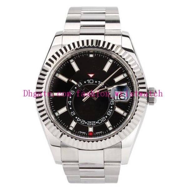 

роскошные часы mechanical 326933 326934 326935 42mm asia 2813 движение серебро нержавеющая сталь браслет мода мужчины оригинальная коробка, Slivery;brown