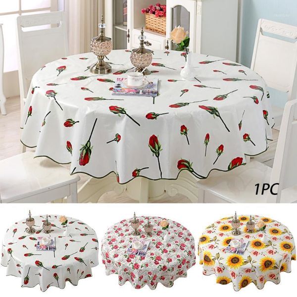 

wedding decoration thickened anti stain party table cloth protective home kitchen simple modern round pvc waterproof wipe clean1