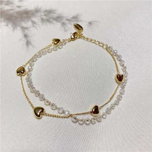 

orhdf южная корея east gate ins в том же стиле braceletnet небольшой свежий любовь кристалл браслет braceletcrystal mori red fairy браслет n, Golden;silver
