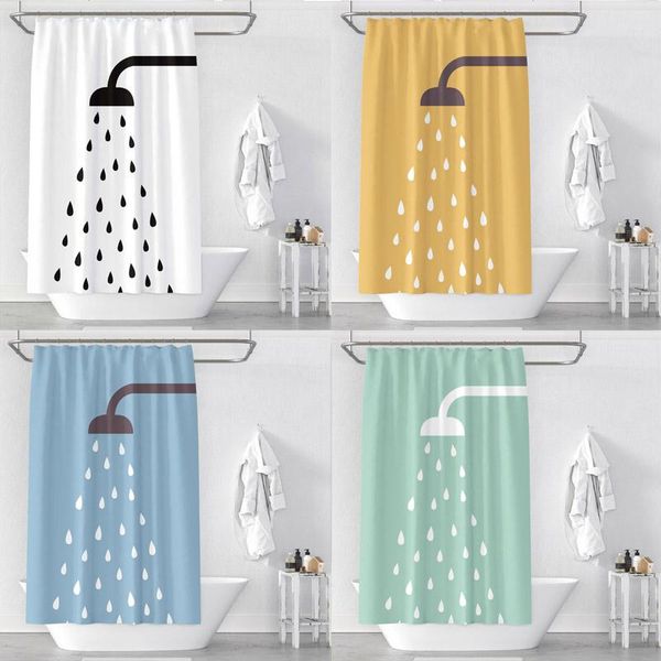 

custom made shower curtain bathroom curtain partition 1.2/1.5/1.8/2x1.8 meters 1.5x2m 1.8x2m 2x2m 2.4x2m white blue green orang