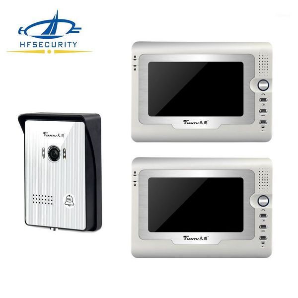 

doorbells [ huifan security supplier ] video intercom 7 inch screen night vision door phone hd wired for private house1