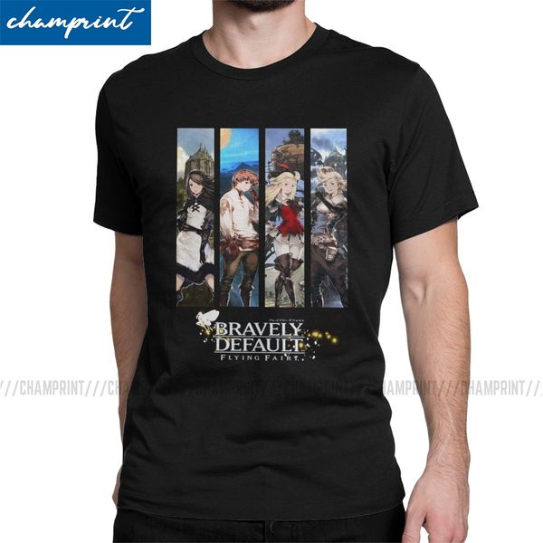 

men bravely default rpg game t shirt pure vintage short sleeve o neck tee shirt new arrival t-shirts sport hooded sweatshirt hoodie