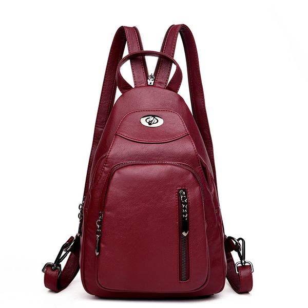 

backpacks women leather soft shoulder bag mochila school girls mini backpacks small bags for teenagers bag daily chest epomv