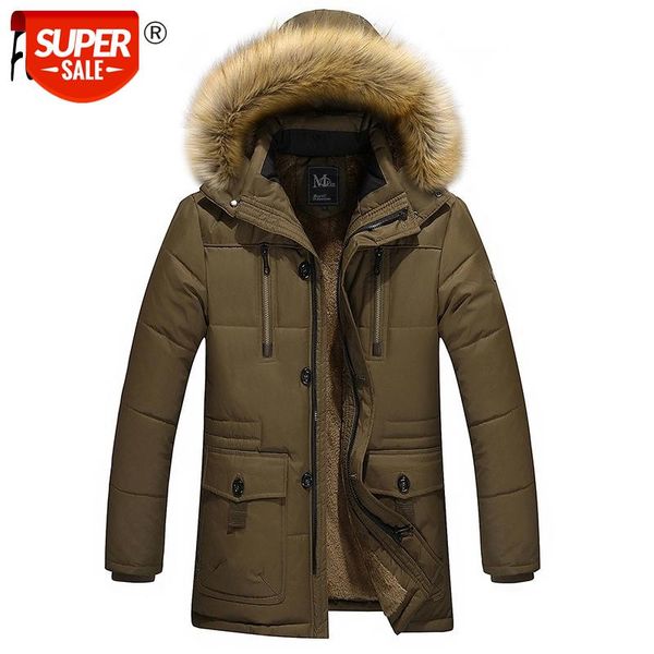 

men's new hooded coat foreign trade men's cotton jacket in the long section of cotton jacket autumn and winter new #oh37