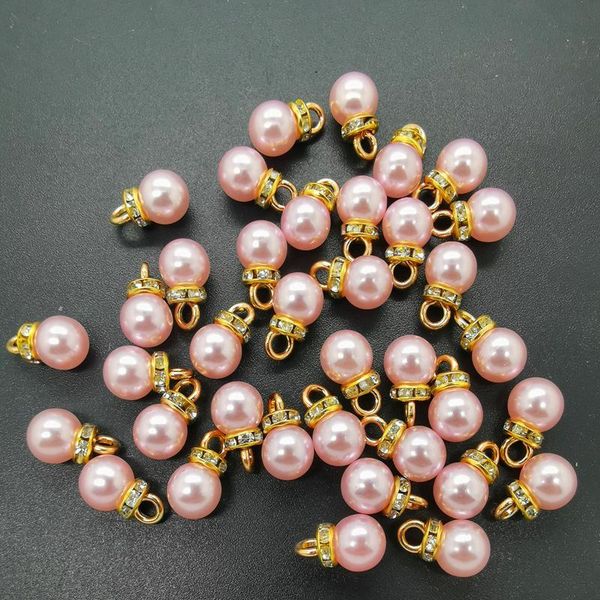 

new 20pcs 8mm mini color acrylic pearl pendant beads charm earrings ornaments jewelry maki sqcfdy, Black