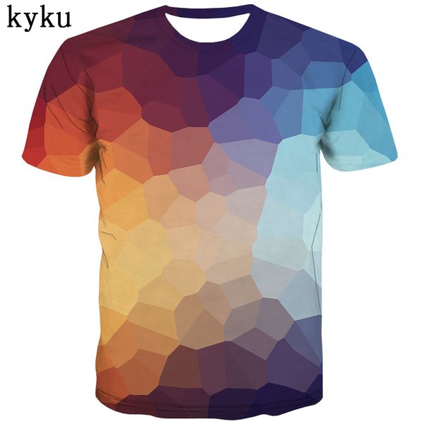 

brand colorful t-shirt men abstract t-shirts 3d hip hop tshirts casual leisure shirt print short sleeve hip hop printed, White;black