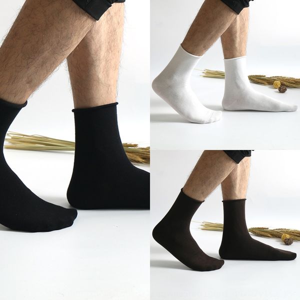 

men's spring and summer cotton men's cotton socks and socksmedium stockings casual solid color socks men eyzuy, Black