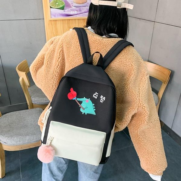 

4шт школьные сумки для подростков девочек cute pattern женщины рюкзак новая школа рюкзак mochila escolar ранцы женский yxlewq nana_home