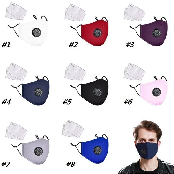 

breathing newface valve mask anti-dust earloop adjustable reusable mouth breathable anti haze pm2.5 masks with 2pcs filters 5972