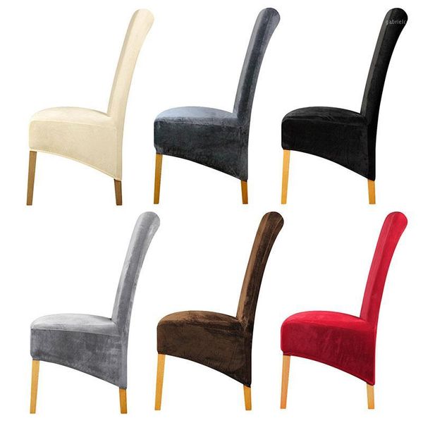 

real velvet fabric xl size chair cover large size long back europe style seat chair covers universal restaurant l party1