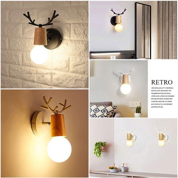 

loft antique iron simple antlers wall lamp american country retro restaurant bar corridor aisle wall lamp