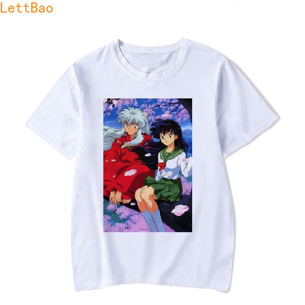 

sport japan anime inuyasha cosplay higurashikagome print couple t shirt men cotton short sleeve sesshomaru casual summer clothes