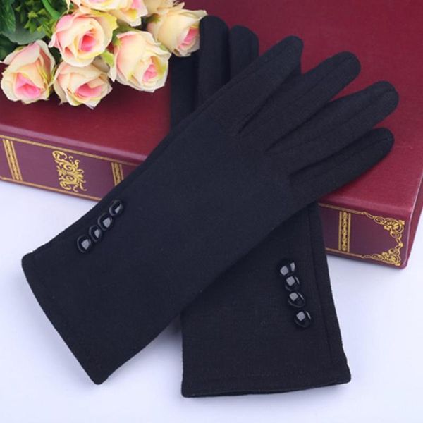 

fashion winter outdoor women warm touch screen gloves solid color full finger mittens new trendy elegant soft gloves, Blue;gray
