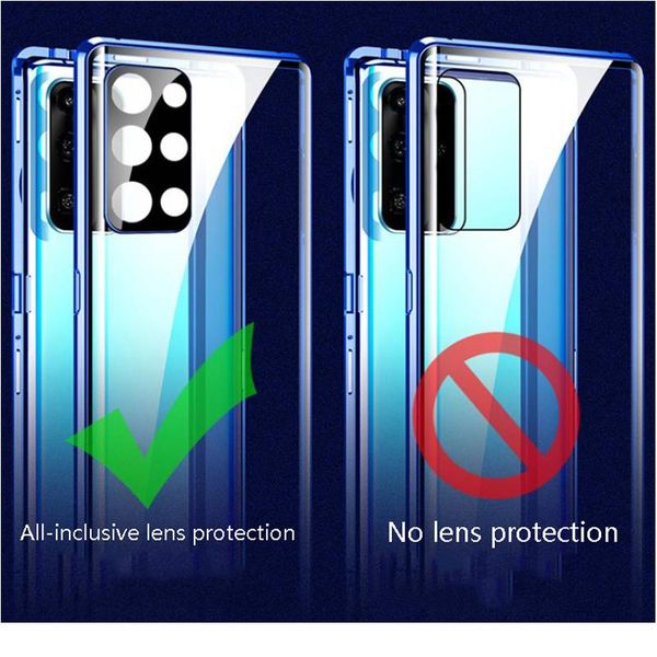 

360 full protection magnetic metal double-sided glass mobile phone case for oneplus 8 pro camera protection mobile ph bbybzr