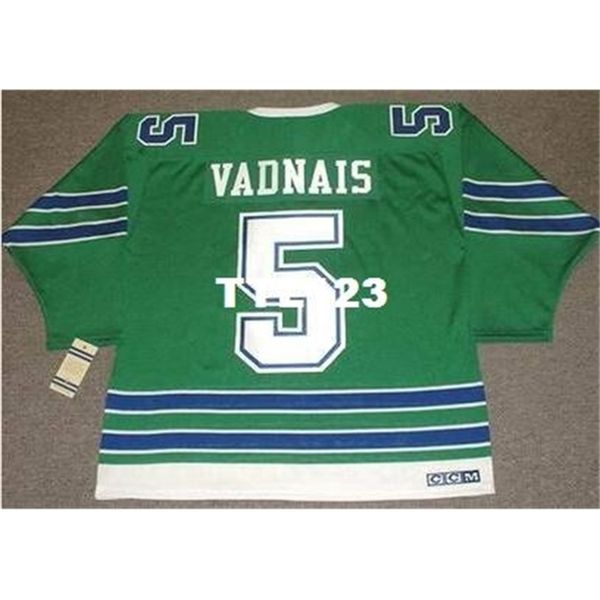 

421s #5 carol vadnais oakland seals 1968 ccm vintage home hockey jersey or custom any name or number retro jersey, Black