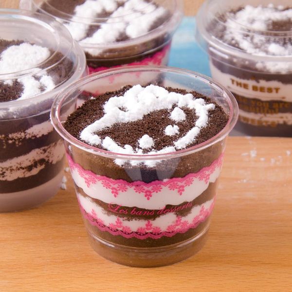 

10pcs baking mould tiramisu cup method baked pudding cup mousse wood bran