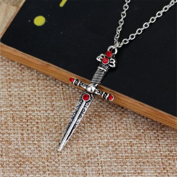 

chains the fashion creative magic school movie same sword retro necklace men's hip-hop party accessories pendant gift wholesale, Silver