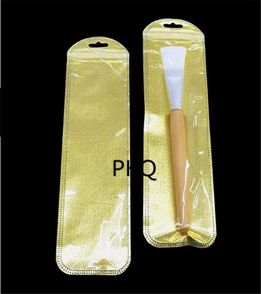 

gift wrap 31 sizes gold transparent resealable plastic pouch pe bag with hanging hole jewelry accessories storage bags 50pcs