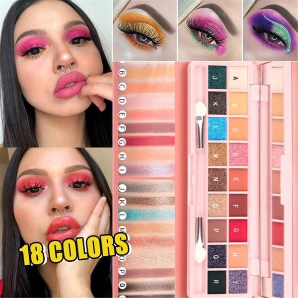 

18 color beauty glazed professional soft glam matte eyeshadow glitter eye shadow palette long lasting makeup eyeshadow pallete