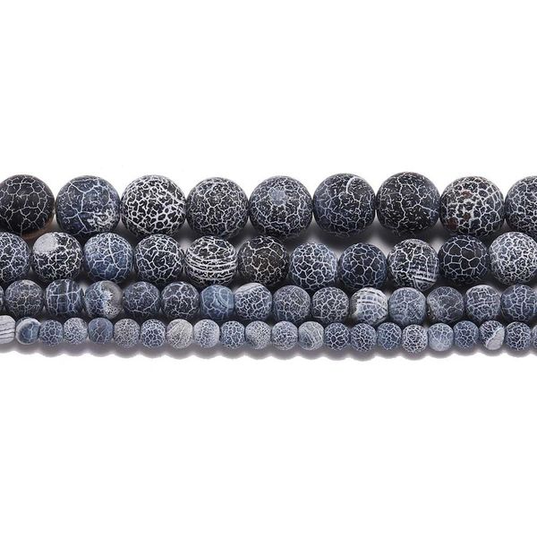 

1strand lot 4 6 8 10 12 mm weathering stone round spacer bead frost crab agates beads for jewelry making diy necklaces h jllhfz