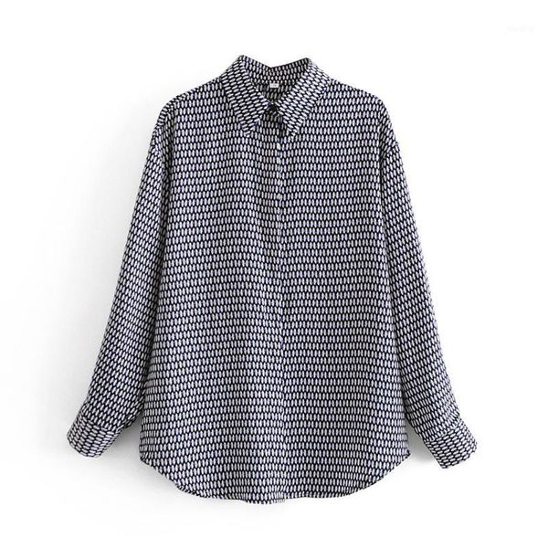 

2020 women's shirt autumn and winter watermark check color matching party party loose casual cotton long-sleeved temperament, White