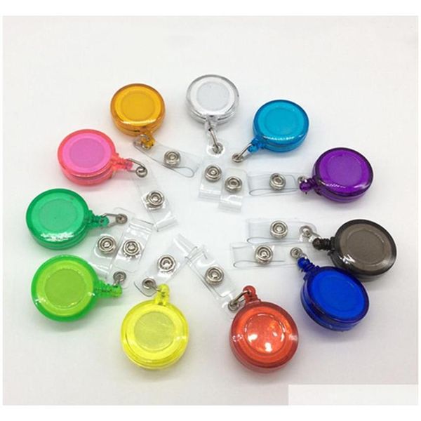 

retractable pull badge id lanyard name tag card badge holder reels key ring chain clips school student office uyjta