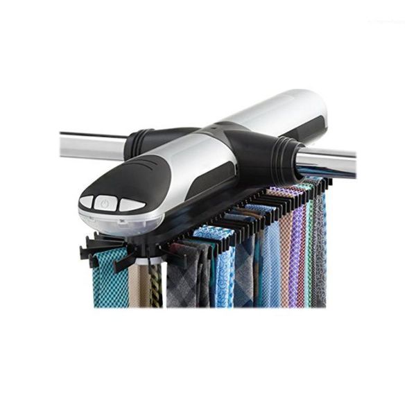 

automatic tie rack electric revolving tie racks hook scarf hanger rack organizer belt1