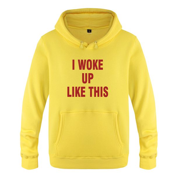 

i woke up like this - beyonce hoodies men 2018 men's pullover fleece hooded sweatshirts sport hooded sweatshirt hoodie