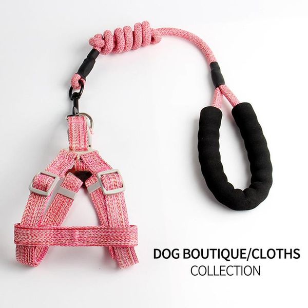 

dog collars & leashes fashion simple and durable pet leash chest harness small medium-sized round rope back traction supplie