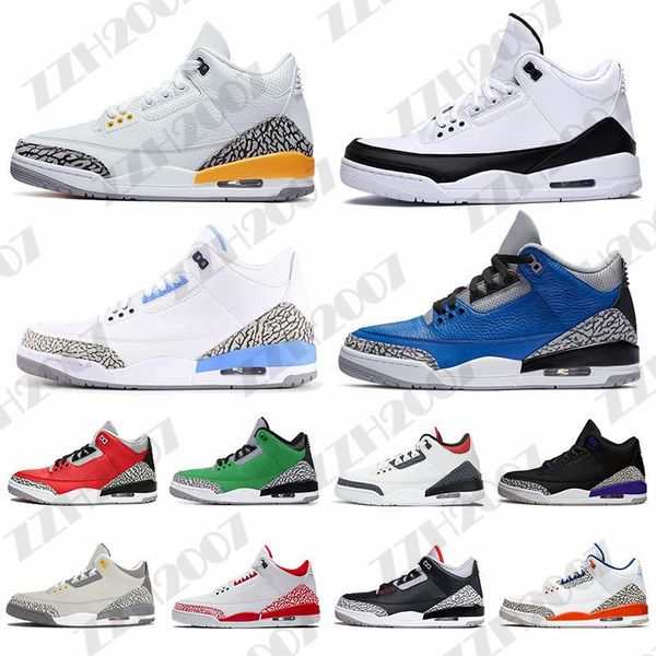 

og jumpman 3 3s men basketball shoes black cat mocha sport blue wolf cool grey varsity royal pure money mens trianers sports sneaker 36-47