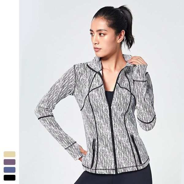 

gym clothing autumn and winter ladie's sportswear long sleeve thumbhole fleece zip-up jacket running muscle tank sport sketch, White;black