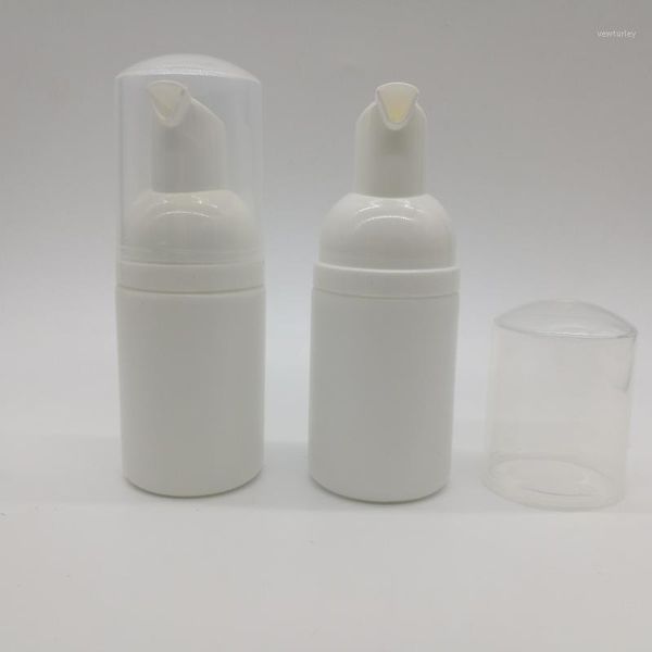 

storage bottles & jars 50pcs/lot 30ml 1oz hdpe white mini foam pump bottle plastic empty refillable liquid foaming soap travel bottle1
