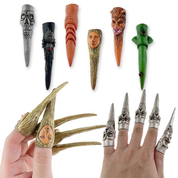 

1 set halloween nail prop ведьма дух nail set обложка halloween party украшения зомби поддельные пальцы праздник пугающий игрушки yxlxoa
