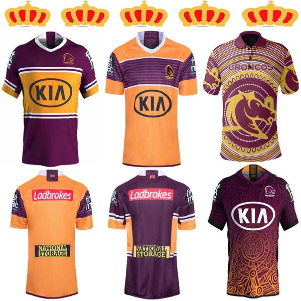 

2018 2019 2020 2021 brisbane broncos horse souvenir edition rugby jerseys nrl rugby league jersey 19 20 21 shirts, Black;yellow
