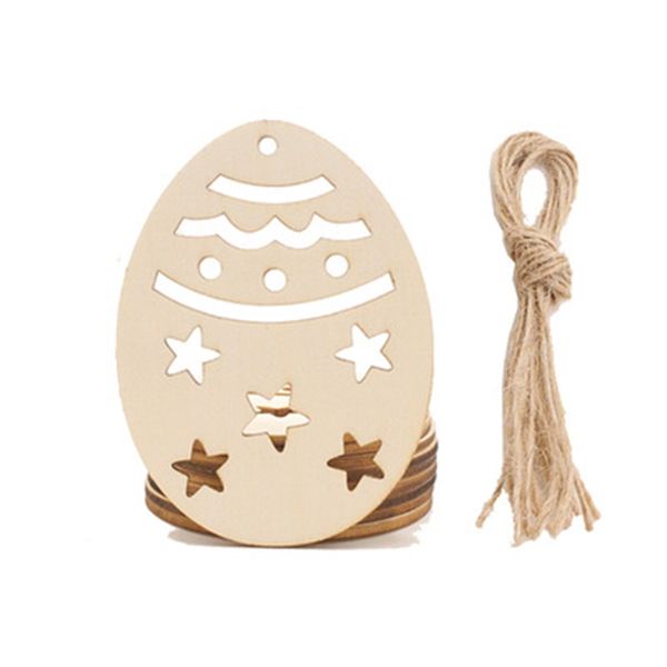 

wood easter egg pendant diy craft easter decoration creative wooden artware festival party supplies household ornament kkb3757 38 k2