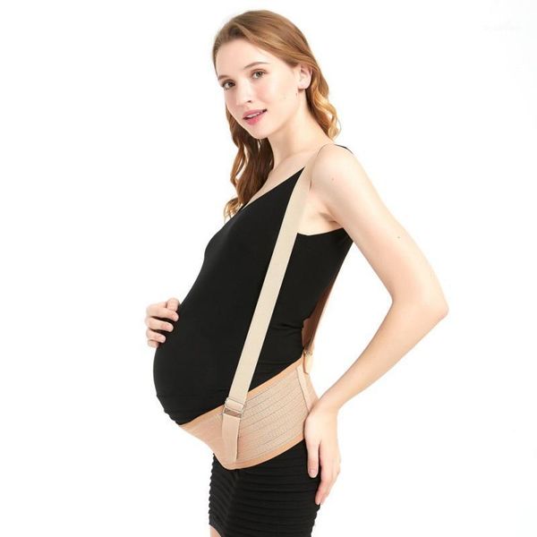 

adustable maternity belt shoulder-type pregnant women prenatal support belt strengthen dual-use postpartum tummy strap1, Black;gray