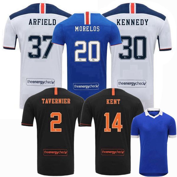 

2020 2021 glasgow fc home third away soccer jerseys 20 21 defoe hagi morelos tavernier castore rangers football shirts men women+ kids kit, Black;yellow