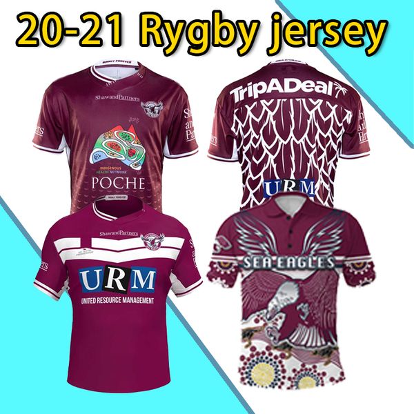 

new 2020 2021 manly warringah rugby jerseys sea eagles rugby league jersey 20 21 high-quality rugby shirts s-5xl, Black;gray