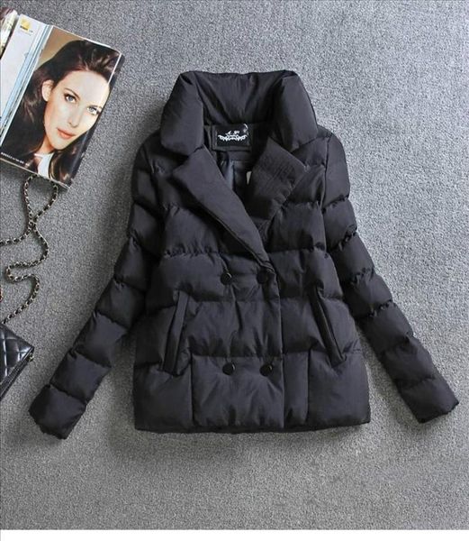 

2021 winter women jacket coat cotton clothing short new slim ladies warm parka black sutdent clothes