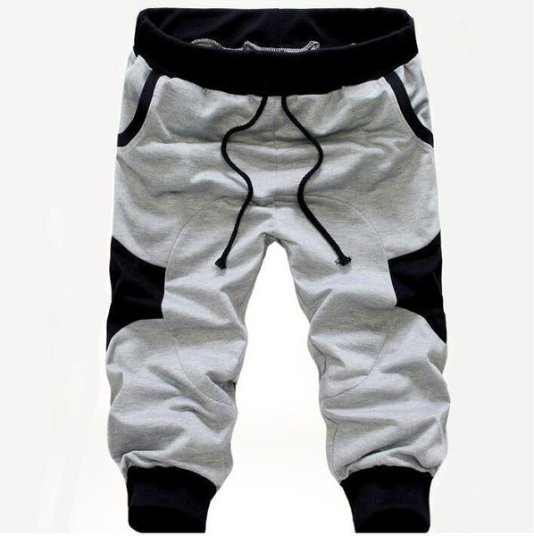 

new men's 3/4 knee casual baggy harem pants rope trousers fashion s-xxl size drop, Black