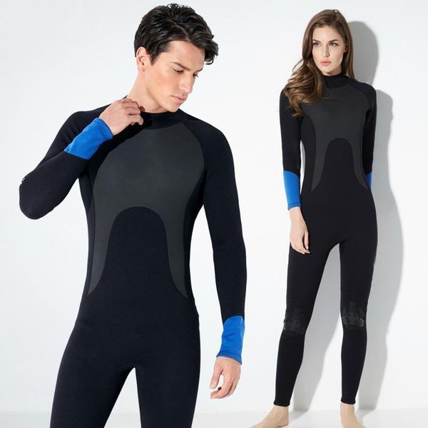 

swim wear 2021 men women's wetsuit skins one piece long sleeve 2mm neoprene warm anti uv diving suit for lovers snorkeling surf clothes