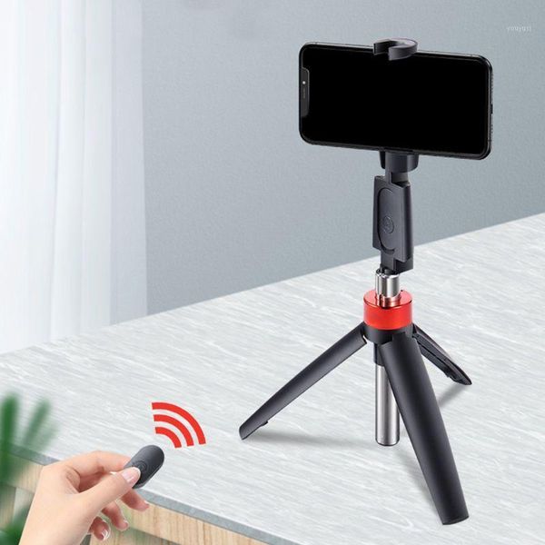 

mini portable selfie stick adjustable tripod foldable phone stand holder with bluetooth remote control dropship1