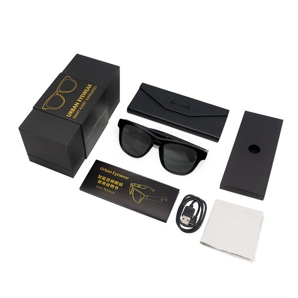 

as2 true wireless earphone glasses smart audio eyewear hd polarized lens anti-bluelight audio glasses deep bass sound open ear headphones